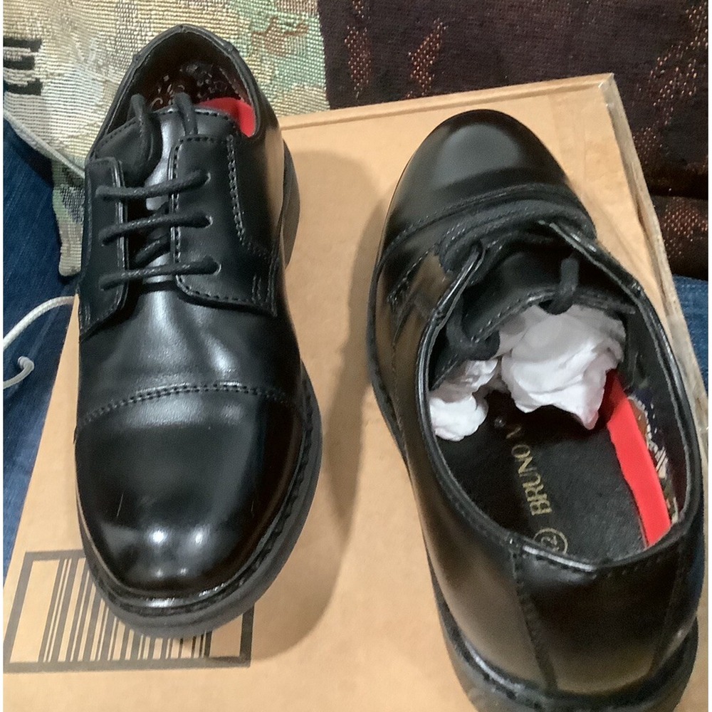 Bruno Marc Boys Shoes Sz 12 Little Kids Casual Dress Black  Oxford SBOX211K